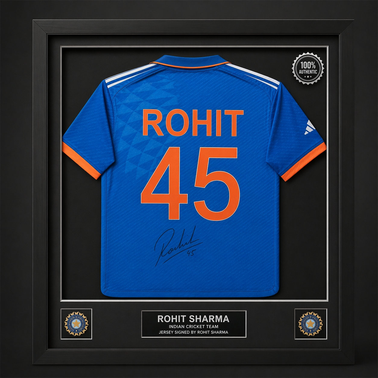 Rohit Sharma Match-Worn India Jersey